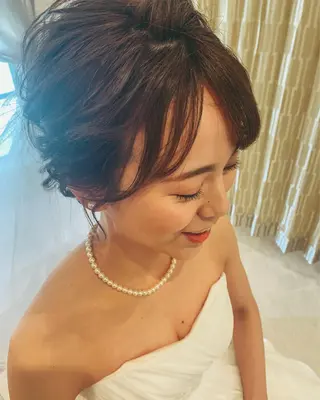 ミディアム ヘアアレンジ マツエク・マツパ SO-eye所属・𝗦𝗢 -スオ- HAZUKIの眉毛・アイブロウイメージ