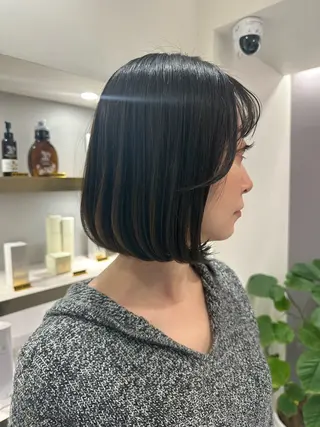 ミディアム パーマ 韓国レイヤー✨ yasuko銀座のヘアスタイル