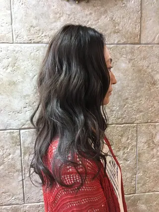 ロング カラー 斉藤 貴也のヘアスタイル