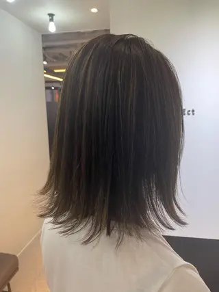 ミディアム カラー One By The Ect所属・ショート/脱白髪染め ☆宇﨑悠実のヘアスタイル