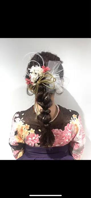 ロング ヘアアレンジ 青沼夏未/オリーブ/ 寒色カラーのその他イメージ