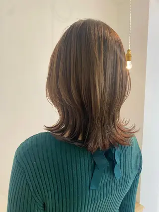 ミディアム カラー 安永 涼のヘアスタイル