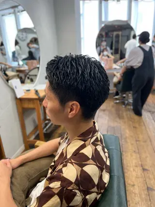 ショート メンズ 髪質改善/縮毛矯正/ 超高濃度水素ケアのヘアスタイル