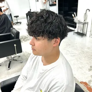 ショート パーマ メンズ 【メンズパーマ特化】 🍏網中勇喜のヘアスタイル