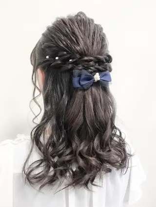 セミロング ヘアアレンジ 沢田 瞳のヘアスタイル