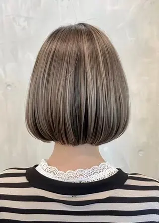 ミディアム ハイライトデザイン 特化/表参道/みづきのヘアスタイル