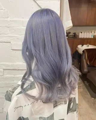 セミロング カラー ヘアアレンジ 【ピンク/韓国ヘア/ ヘアセット】亜海のヘアスタイル