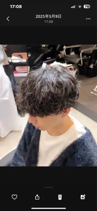 パーマ メンズ 曲がる縮毛矯正/ メンズパーマ森隆之介のヘアスタイル