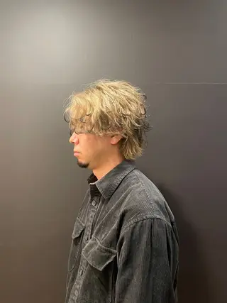 ミディアム カラー メンズ パーマ指名No.1 /Ryosuke.のヘアスタイル