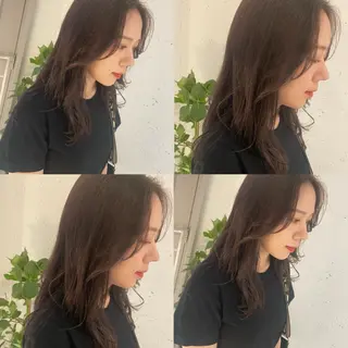 ミディアム カラー カジュアルを女っぽく 𝗮𝘆𝗮𝗰𝗼のヘアスタイル