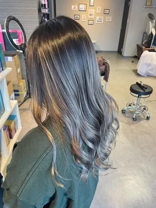 セミロング カラー 山本 貴弘のヘアスタイル