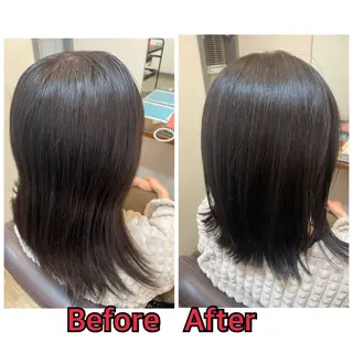 ミディアム 平 真亜里のヘアスタイル