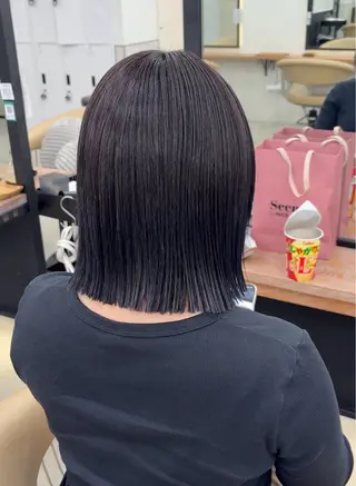 ミディアム カラー 中野 茉莉のヘアスタイル