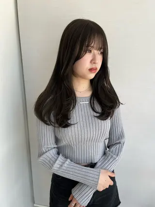 ロング 🫒🫒ブリーチなし 艶カラー🫒ヤマシロのヘアスタイル