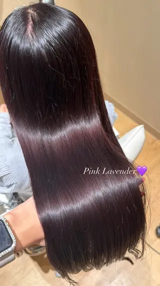 ロング カラー Minori🤎 ナチュラル韓国ヘアのヘアスタイル