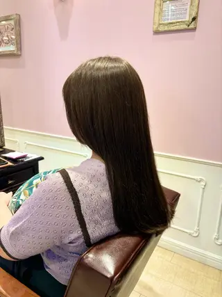 カラー 🌱なゆみ🌱透明感 /ナチュラル/高宮のヘアスタイル