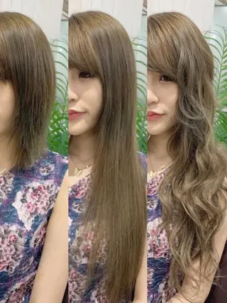 ロング カラー ヘアアレンジ Device ディバイスのヘアスタイル