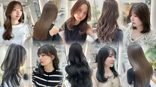 セミロング カラー 韓国ヘア顔周りカット 艶髪ベージュtamaのヘアスタイル