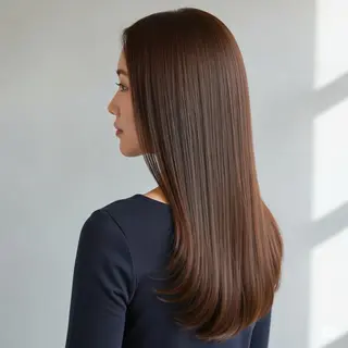 ロング カラー 綿松 彩乃のヘアスタイル