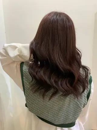 ミディアム カラー パーマ ヘアアレンジ メンズ キッズ ネイル マツエク・マツパ アイブロウ 🤍韓国風/艶髪🤍 鳥越美羽のヘアスタイル