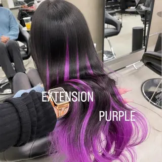 ロング カラー エクステ🩵ブリーチ 韓国ヘア🩵KAEのヘアスタイル