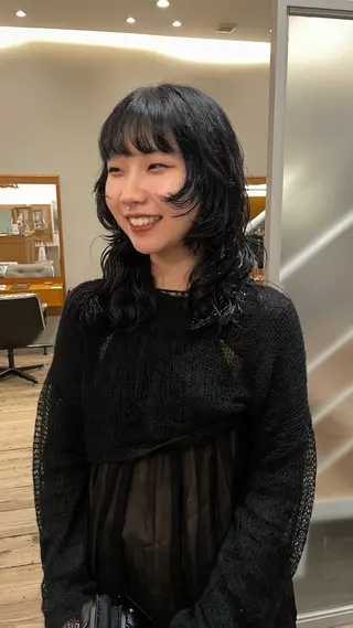 セミロング パーマ 原宿/ケパーマ 🧺ユウマのヘアスタイル