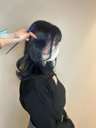 セミロング カラー &chaLme   心斎橋所属・emi/髪質改善/ 韓国風/艶カラーのヘアスタイル