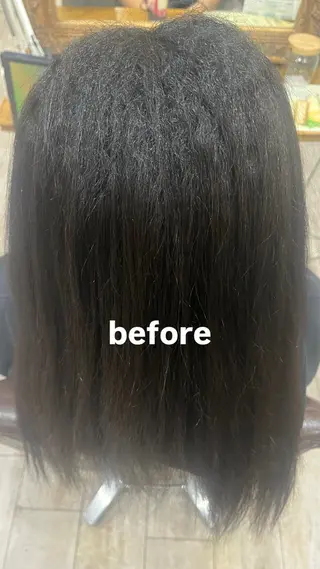 セミロング ショートボブモデル縮 毛艶髪津田パーマのヘアスタイル