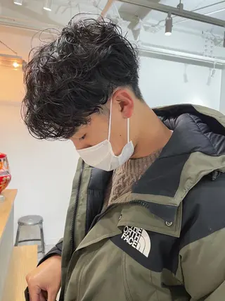 ショート パーマ パーマ/透明感カラー /ボブ/吉田一生のヘアスタイル