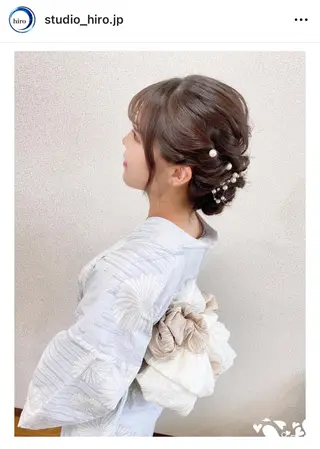 ミディアム 京都.祇園セットサロン:スタジオ ヒロ【Studio hiro】所属・ヒロ(hiro) •スタジオヒロのヘアスタイル
