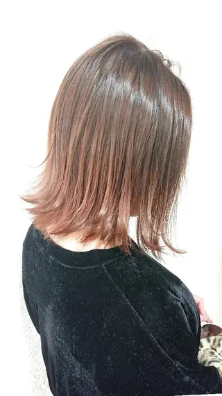 ミディアム カラー ACROあべの店所属・艶カラー/インナー /グラデ/大西小百合のヘアスタイル