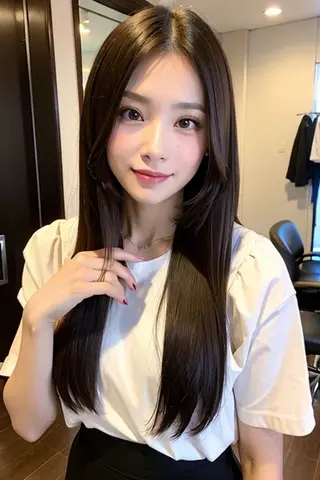 ロング PooL ♥ かたやま ひなこのヘアスタイル