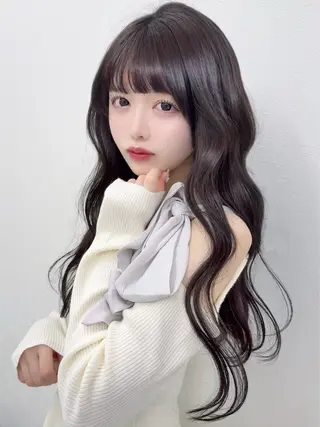 ロング レイヤーカット/ 顔まわり/リキのヘアスタイル