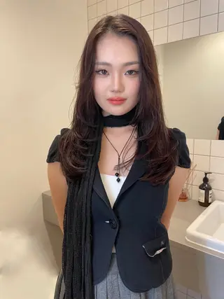 ロング ボブカットモデル/パ ーマ/harunaのヘアスタイル