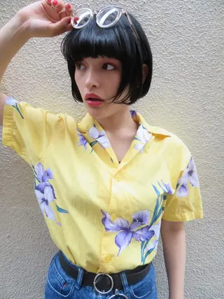 ショート カラー レイヤーカット BLend 渋谷のヘアスタイル