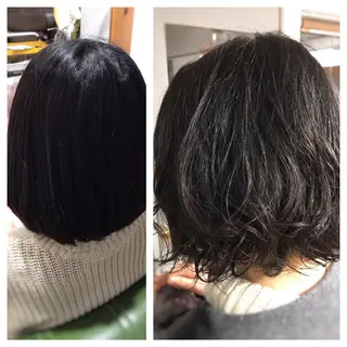 ミディアム 代表　清水稔也 オージュアソムリエのヘアスタイル