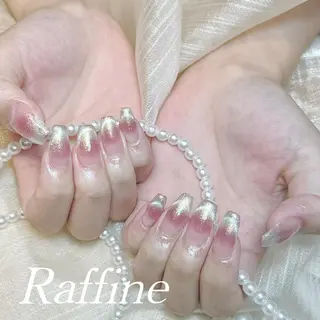 ネイル RAFFINE 月🦋🩵のネイルデザイン