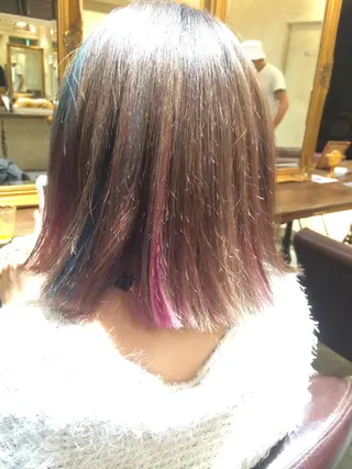 ショート カラー パーマ ヘアアレンジ メンズ キッズ ネイル マツエク・マツパ サロンドミルク 原宿のヘアスタイル