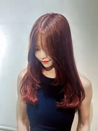 ロング カラー 店長✨️韓国ヘア✖️ 髪質改善カラー／純大のヘアスタイル