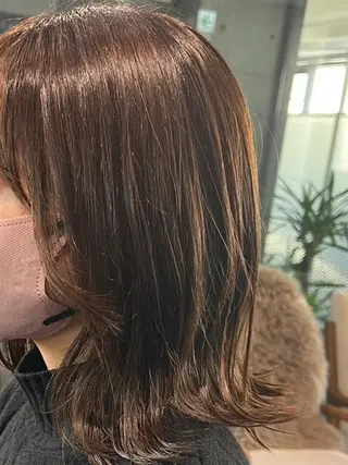 ミディアム カラー 🌟デザインカラー 久保悠那のヘアスタイル