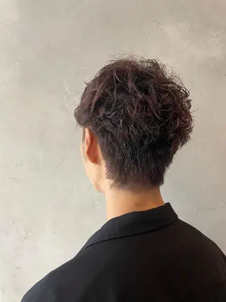 ショート カラー パーマ メンズ SALOWIN大宮東口店所属・骨格補正カット✂︎ 🌟菅野陽介🌟のヘアスタイル