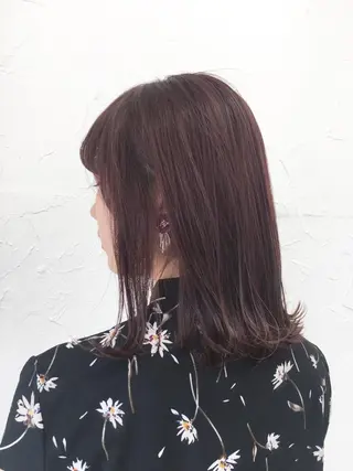 セミロング カラー 大人垢抜け ダブルカラー【上野】のヘアスタイル