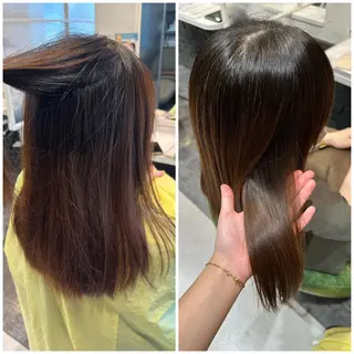 ミディアム TELAHAIR成田 マネージャー吉野美羽のヘアスタイル