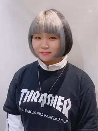 ショート カラー ヘアアレンジ As hair所属・柔らか垢抜けｶﾗｰと ｶｯﾄ🫧ASUKAのヘアスタイル