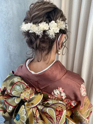 ミディアム ヘアアレンジ 透明感カラー/ 髪質改善/着付けのその他イメージ