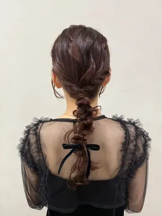 セミロング ヘアアレンジ 韓国風パーマ/ヘア セット/店長みづきのヘアスタイル