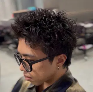 ショート カラー パーマ メンズ 🔥メンズ 特化🔥菊水皐暉🔥のヘアスタイル