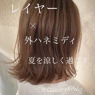 ミディアム 池田 雄作のヘアスタイル