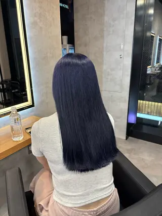 ロング カラー パーマ ヘアアレンジ 透明感ブリーチカラー 🌈TOMOHIROのヘアスタイル