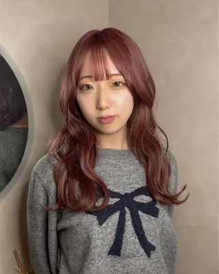 ロング カラー ヒナ子🦋 ブリーチカラーのヘアスタイル